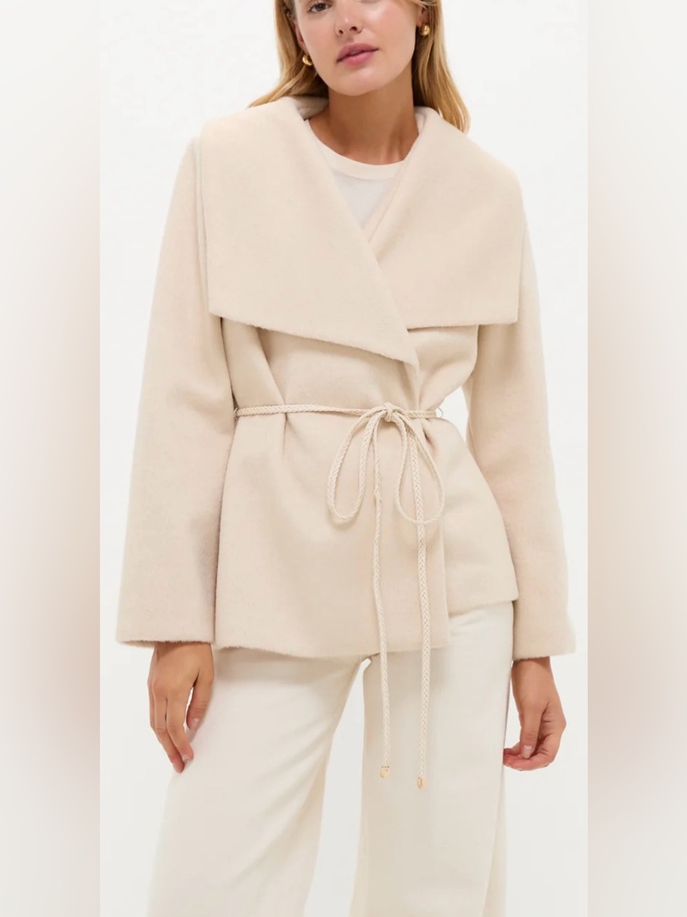 Hyacinth House Providence Wrap Jacket Cream Size L NWT